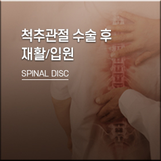 척추관절 수술 후, 재활/입원, SPINAL DISC