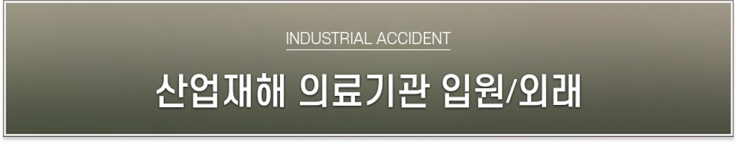 산업재해 의료기관, 입원/외래, INDUSTRIAL ACCIDENT